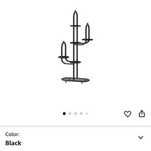 Black Metal Cactus Plant Stand